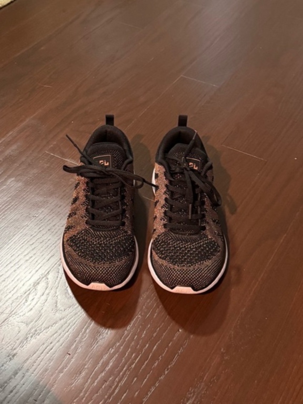 Athletic Propulsion Labs APL TechLoom Pro Black Metallic Rose Gold Sneakers
